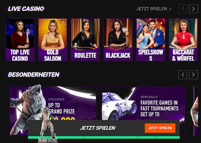 Betinia Casino spiele